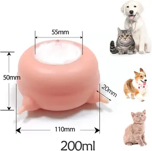Produttore 3 capezzoli in silicone ciotola mangiatoia per allattamento Baby Pet kitten dogs 200ML animali appena nati biberon per latte