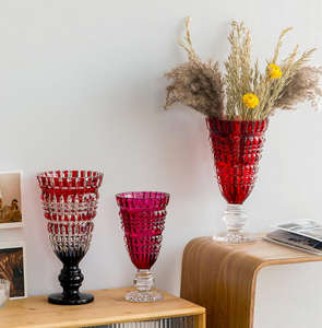 <span class=keywords><strong>Vase</strong></span> américain <span class=keywords><strong>de</strong></span> grande taille <span class=keywords><strong>en</strong></span> <span class=keywords><strong>verre</strong></span>, couleur élégante, sur <span class=keywords><strong>pied</strong></span> haut, pour fleurs hydroponiques, fleurs séchées, ornements décoratifs - Product Image 4