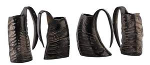 Taza de cuerno de búfalo de lujo hecha a mano para la colección de vajilla Rusti. Taza para beber de cuerno de búfalo natural para decoración de clubes, bares y restaurantes. - Product Image 3