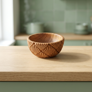Tazón Pequeño de Madera Tallado a Mano, Tazón Decorativo para Servir, para Bodas, Catering, Hogar, Comedor, Hotel - Product Image 4