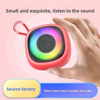 Haut-parleur portable sans fil 5.3 avec mini-caisson de basses pour extérieur, sortie 5W, matériau ABS, batterie 500-1000mAh, emplacement pour carte