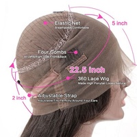 Kinky Straight 360 Pelucas delanteras de encaje Pre-arrancado Cabello humano negro Full Glueless HD Peluca de encaje transparente 360 Pelucas frontales de encaje
