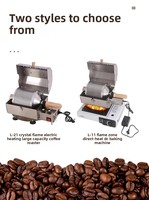Torréfacteur à café électrique rétro L11 en acier inoxydable pour usage domestique et commercial, à flamme directe, universel et compatible mondial