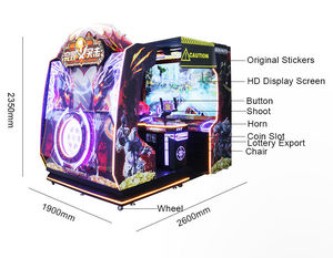 เครื่องเกมยิงปืนหยอดเหรียญ 3 ผู้เล่น สำหรับใช้ในเชิงพาณิชย์ในร่ม รองรับภาษาอังกฤษ ปรับแต่งสีได้ - Product Image 2
