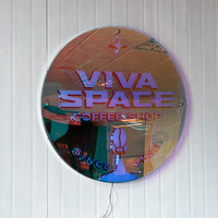 Creative Thousand Layer Abyss Mirror Acrylique Lightbox 3D Lettre Lumineuse LED Store Fond Mur Décoratif Lightbox