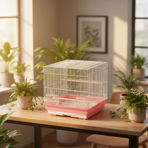 Vogelkooi Fabriek Directe Verkoop Draagbare Papegaaienkweek Sierlijke Metalen Kanarie Papegaai Vogelhuis - Product Image 4