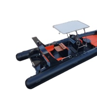 Bateau semi-rigide gonflable Huixin CE Europe High Speed 25ft RIB760 Sport Boat en PVC/Hypalon/Orca Fiberglass pour 16 personnes