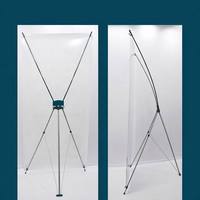 Support de bannière X-frame pour stand de salon professionnel, support portable réglable en hauteur 60CM/80CM, porte-panneau publicitaire, sac de transport facile