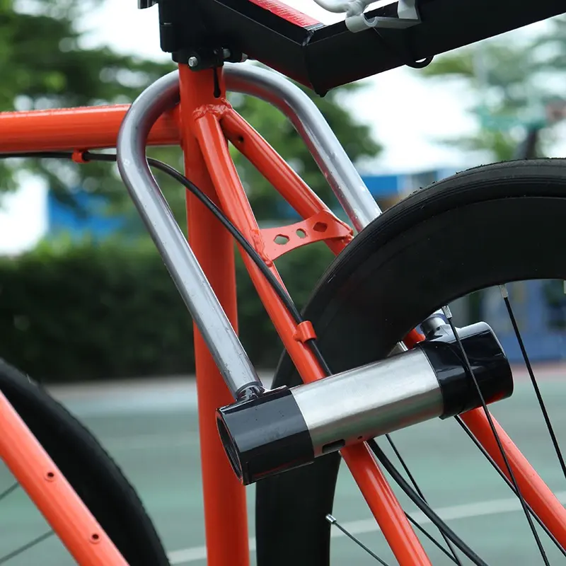 Diskon besar grosir peralatan bersepeda sepeda motor elektrik sidik jari bluetooth bentuk u kunci sepeda