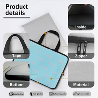 Sac pour ordinateur portable personnalisé en gros pour sororité GPD Gamma Phi Delta, sac d'ordinateur portable portable multi-tailles pour le bureau, fournitures de bureau professionnelles