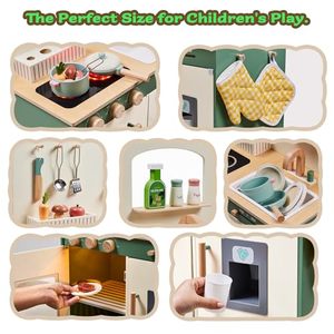 <span class=keywords><strong>Cuisine</strong></span> de jeu pour enfants, ensemble de <span class=keywords><strong>cuisine</strong></span> pour tout-petits avec aliments de jeu, ensemble de <span class=keywords><strong>cuisine</strong></span> d'imitation avec évier, cuisinière, micro-ondes, <span class=keywords><strong>cuisine</strong></span> en bois - Product Image 5