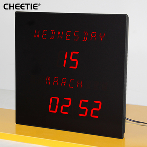 CHEETIE Đồng Hồ Lịch Ngày Tháng Kỹ Thuật Số LED Gắn Tường Lớn Trực Tiếp Từ Nhà Máy CP38 Có Logo Của Khách Hàng - Product Image 2