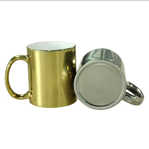 แก้วกาแฟชุบเคลือบโลหะสีเงินสีทองขนาด11ออนซ์พิมพ์ซับลิเมชันออกแบบได้ตามต้องการ - Product Image 2