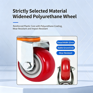 Silent Running Twin <b>Wheel</b> Caster 38mm Premium Pu Hollow Rivet With Total Lock Brake For Kitchen Island Heavy Duty - Product Image 5