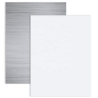 Conception OEM Personnaliser n'importe quel modèle 0.65/ 0.81/1mm Blanc Brillant Chroma Luxe Impression Sublimation Transfert de chaleur Feuille d'aluminium A4