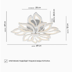Thẩm Mỹ OEM nhà máy bán hàng trực tiếp thông minh cảm biến chuyển động ánh sáng nhà phòng khách phòng ăn điều khiển từ xa dẫn ánh sáng Trần - Product Image 3