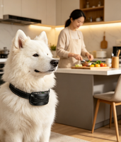 Nouveau Collier Électrique Moderne et Étanche pour Chien et Chat avec Fonction Anti-Aboiement Réglable et Lumières, en Nylon
