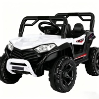 Voiture électrique tout-terrain à quatre roues motrices pour enfants, double siège, télécommande, jouet pour garçons et filles de 1 à 8 ans, en plastique