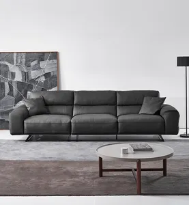 Set sofa alcantara mewah, set sofa lapangan chesterfield mewah modern ukuran besar sofa Italia