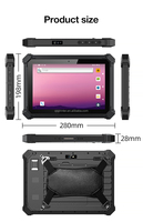 6GB RAM 128GB ROM 10 pulgadas Android 12,0 UHF RFID Tablet PC Industrial robusto código de barras biométrico escáner de huellas dactilares con lápiz óptico