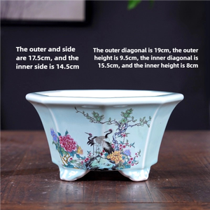 <span class=keywords><strong>Vasi</strong></span> di fiori in ceramica per interni di qualità eccezionale Bonsai pianta e paesaggio vaso di pittura per uso giardino - Product Image 6