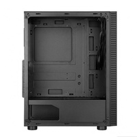 Boîtier autonome Huntkey GS450C, modèle de bureau, panneau latéral en verre trempé, style vertical, ports avant, sans port de lecteur de disque, anti-poussière, refroidissement liquide