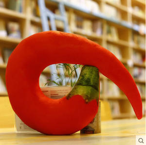 Plüsch tier Garnelen Croissant Brot Chili <span class=keywords><strong>Shrimp</strong></span> Kissen Reise U-förmige Kissen Nacken kissen Lebensmittel Pp Baumwolle Foto CN;JIA 40cm 025 - Product Image 4