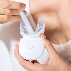 Kit di sbiancamento dei denti di lusso per la casa professionale sbiancamento dentale 5 LED <span class=keywords><strong>rosso</strong></span> e blu luce dei denti Kit di sbiancamento Logo privato - Product Image 3