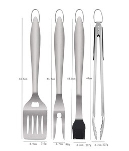 Chuyên Nghiệp Thân Thiện Với Môi Cấp Thực Phẩm <span class=keywords><strong>4</strong></span> <span class=keywords><strong>Pcs</strong></span> <span class=keywords><strong>BBQ</strong></span> Đồ Dùng Đặt Thép Không Gỉ Thịt Nướng Công Cụ Thiết Lập - Product Image 1