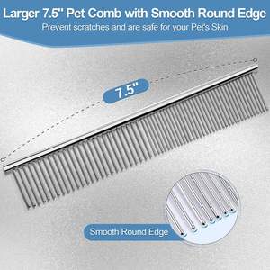 전문가용 티타늄 애완동물 미용 가위 세트 맞춤형 6 1/4CR 곡선형 헤비듀티 가위 안전 팁 포함 개와 고양이용 - Product Image 6