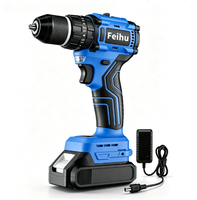 Perceuse-visseuse sans balais 21V, couple élevé 45Nm, vitesse variable, mandrin 0,8-10mm, batterie 2,0Ah pour l'assemblage de meubles domestiques