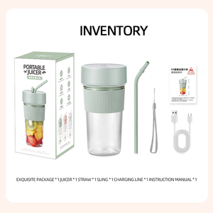 Licuadora Portátil Recargable de Plástico de 350 ml, Mini Licuadora de 6 Cuchillas, Multifuncional, para Exteriores y Hogar, Exprimidor de Naranjas Automático, USB - Product Image 5