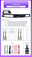 Kit d'éclairage ambiant 12V SJC pour BMW M3 Coupé Série 3 2007-2013 E90 E92 E93, accessoires décoratifs LED intérieurs, plug & play.