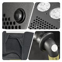 Dispositif opto-acoustique portatif à piles pour la sécurité périmétrique des ports, 133 dB, 28025 cd, flash stroboscopique, 1,9 kg, portée de dispersion de 14 m