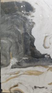 Glassa in porcellana con linea dorata lucida 60*120*1mm interno popolare nero di lusso pavimento da parete senza filo - Product Image 2