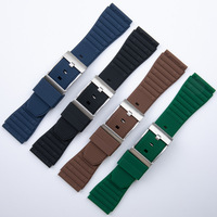 Bracelet de montre en silicone pour homme 22 24 mm, bracelet de remplacement sport et plongée, vente en gros, personnalisé OEM ODM