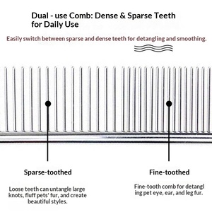 Peine Profesional de Acero Inoxidable para Mascotas, Herramienta para Eliminar el Pelo Suelto de Perros de Pelo Largo y Corto, Venta al Por Mayor OEM - Product Image 4