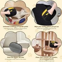 Gants électrostatiques réutilisables et lavables double face pour l'élimination efficace des poils d'animaux, idéaux pour le dropshipping