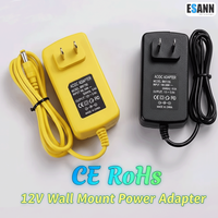 Adaptateur secteur mural ESANN AC/DC 12V 2A avec protection contre les surcharges, en ABS, 50-60Hz