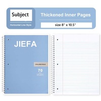 3 Pages perforées perforées larges lignées personnalisées 1 sujet fournitures scolaires B5 Composition encre purge cahiers pour usage scolaire