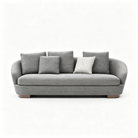 YUANCHANG Modernes Geradliniges Modulares Samt-Polstersofa mit Edelstahlbeinen für Villa-Wohnzimmer