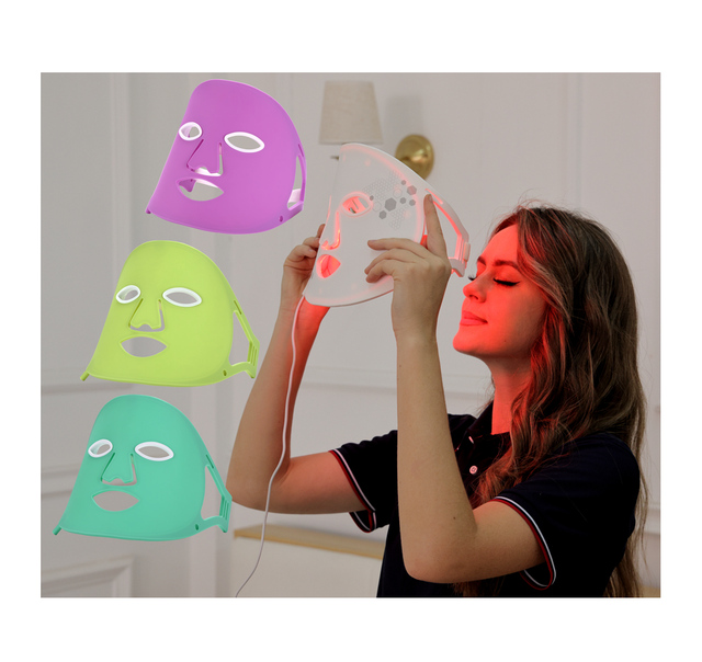 Photon Red Infrared Led Lights Skin Led Face Mask Silicone Therapy Collagen Facial Led Mask