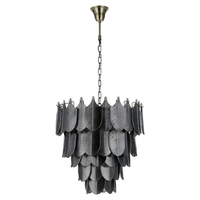 Lustre moderne en verre de style Art déco