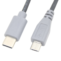 Cable de Fibra Óptica Coaxial OTG Micro Mini USB B Macho a Tipo C de Alta Velocidad con Cubierta de PVC para Altavoz y Micrófono