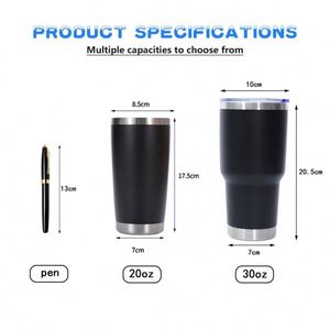 แก้วน้ำเก็บความร้อนแบบมีโลโก้สั่งทำ ขนาด 20/30 ออนซ์ แก้วกาแฟแบบพกพา ผนังสองชั้น ฉนวนกันความร้อน สแตนเลสเกรดอาหาร 18/8 พร้อมฝาปิดแม่เหล็ก - Product Image 3