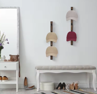 Porte-chapeaux mural en bois, support de rangement multi-emplacements pour casquettes de baseball, organisateur de placard, présentoir mural en bois