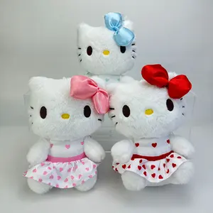 Mezcla al por mayor 8 pulgadas lindo pequeño personaje de dibujos animados de Anime barato Hello Kittens juguetes de peluche para niñas