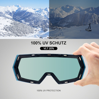 Lunettes de soleil de sport pour la neige, protection UV400, lunettes de ski et de snowboard, fonction anti-buée, verres cylindriques, lunettes de ski OEM, logo personnalisé