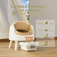 AutoScooper 11 Bac à litière intelligent en plastique pour chat, nettoyage automatique, contrôle des odeurs, écologique, facile à nettoyer, grande capacité, double bac