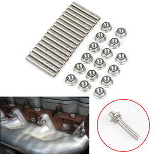 Stainless Steel Exhaust Manifold <b>Bolt</b> Kit Hex Head Unc Thread For Ford 4.6 5.4L V8 Engine - Product Image 1